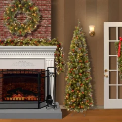 National Tree Company 9 ft. Pre-Lit Crestwood Spruce Garland with LED Lights