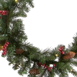 National Tree Company 9 ft. Pre-Lit Crestwood Spruce Garland with Clear Lights