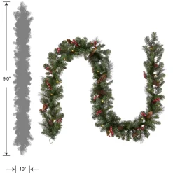 National Tree Company 9 ft. Pre-Lit Crestwood Spruce Garland with Clear Lights