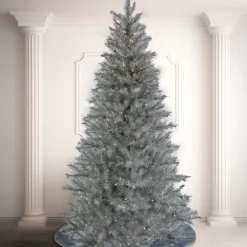National Tree Company 10 ft. Pre-Lit Crystal Pine Hinged Tree with RGB Lights