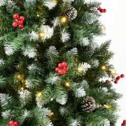 National Tree Company 7.5 ft. Pre-Lit Cullen Slim Tree with Warm White LED Lights