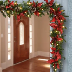 National Tree Company 9 ft. Pre-Lit Decorative Collection Garland with Clear Lights