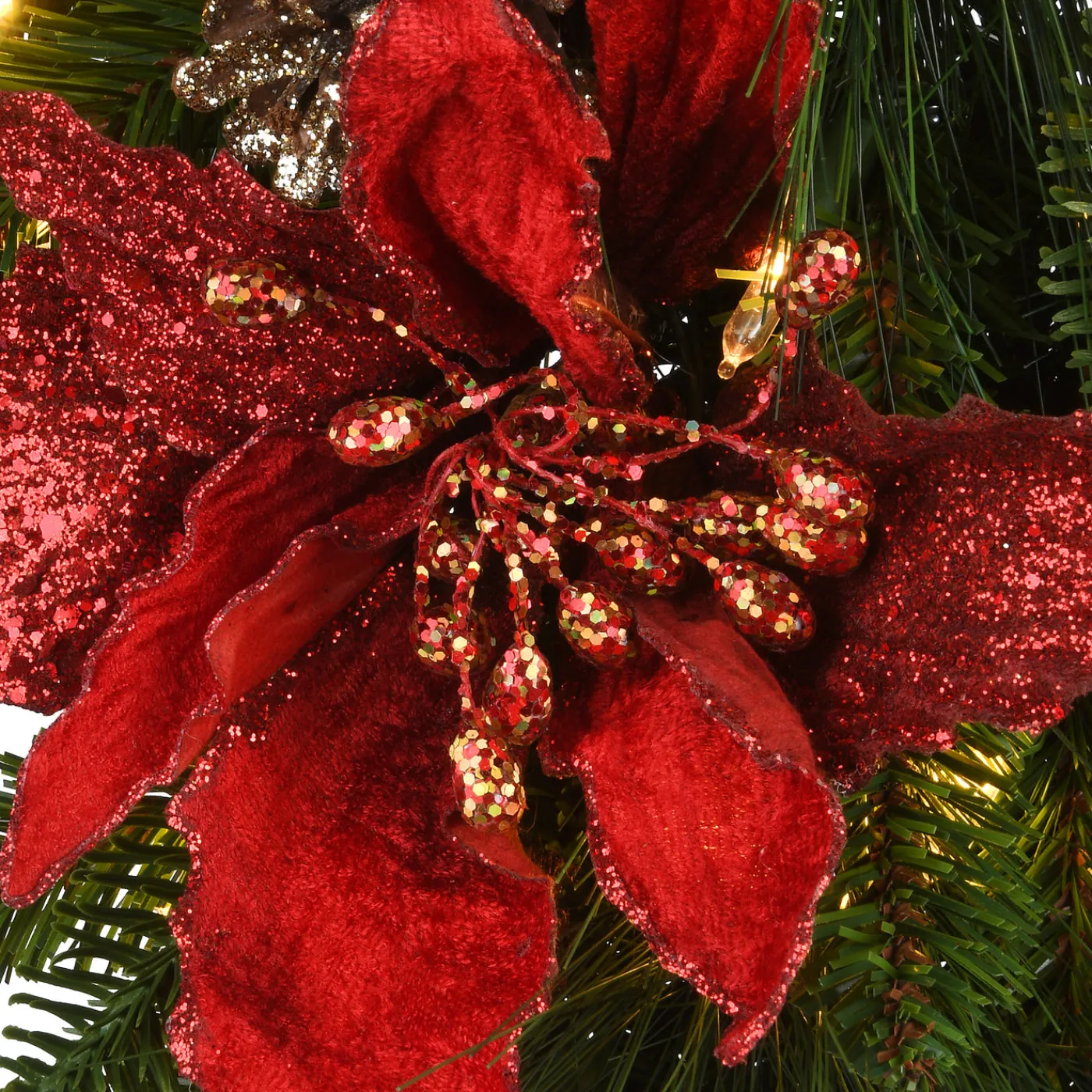 National Tree Company 9 ft. Pre-Lit Decorative Collection Garland with Clear Lights
