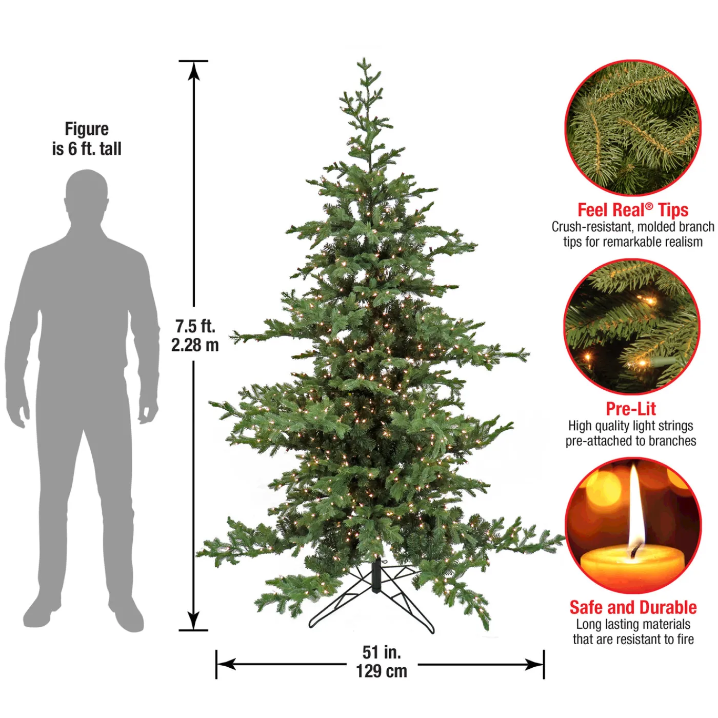 National Tree Company 7.5 ft. Pre-Lit Decorator Tree