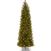 National Tree Company 6.5 ft. Pre-Lit Downswept Douglas Fir Pencil Slim Tree with Clear Lights