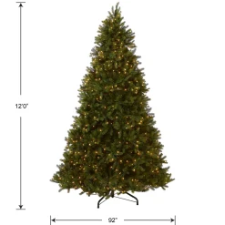 National Tree Company 12 ft. Pre-Lit Downswept Douglas Fir Tree with Clear Lights