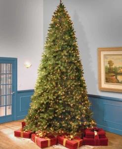 National Tree Company 12 ft. Pre-Lit Downswept Douglas Fir Tree with Clear Lights