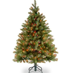 National Tree Company 4.5 ft. Pre-Lit Downswept Douglas Fir Tree with Multicolor Lights