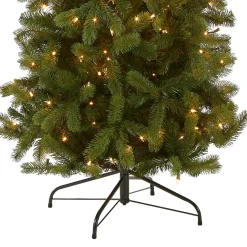 National Tree Company 9 ft. Pre-Lit Downswept Douglas Fir Pencil Slim Tree with Clear Lights