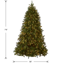National Tree Company 7.5 ft. Pre-Lit Downswept Douglas Fir Tree with 750 Clear Lights & 1867 Branch Tips