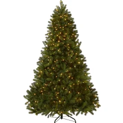 National Tree Company 6.5 ft. Pre-Lit Downswept Douglas Fir Tree with Dual Color LED Lights