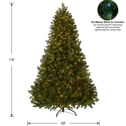National Tree Company 7.5 ft. Pre-Lit Downswept Douglas Fir Tree with 750 Dual Color LED Lights