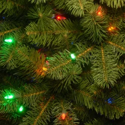National Tree Company 12 ft. Pre-Lit Downswept Douglas Fir Pencil Slim Tree with Dual Color LED Lights