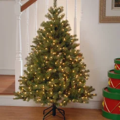 National Tree Company 4.5 ft. Pre-Lit Downswept Douglas Fir Tree with Clear Lights