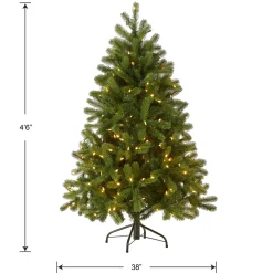 National Tree Company 4.5 ft. Pre-Lit Downswept Douglas Fir Tree with Dual Color LED Lights