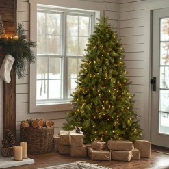 National Tree Company 6.5 ft. Pre-Lit Downswept Douglas Fir Tree with Clear Lights