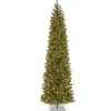 National Tree Company 9 ft. Pre-Lit Downswept Douglas Fir Pencil Slim Tree with Dual Color LED Lights