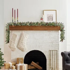 National Tree Company 9 ft. Pre-Lit Dunhill Fir Garland with Clear Lights