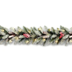 National Tree Company 9 ft. Pre-Lit Dunhill Fir Garland with Clear Lights