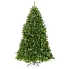 National Tree Company 7.5 ft. Pre-Lit Dunhill Fir Shimmer Tree Silver Tinsel with Dual Color LED Lights