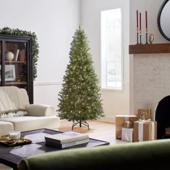 National Tree Company 6.5 ft. Pre-Lit Dunhill Fir Slim Tree with Clear Lights
