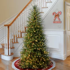National Tree Company 7.5 ft. Pre-Lit Dunhill Fir Slim Tree with Clear Lights