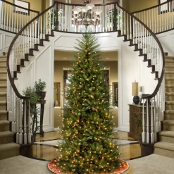 National Tree Company 9 ft. Pre-Lit Dunhill Fir Slim Tree with Clear Lights