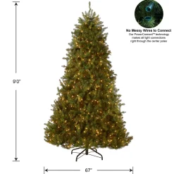 National Tree Company 9 ft. Pre-Lit Dunhill Fir Tree with PowerConnect Clear Lights