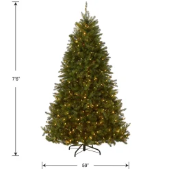 National Tree Company 7.5 ft. Pre-Lit Dunhill Fir Tree with Dual Color LED Lights