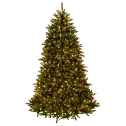 National Tree Company 7.5 ft. Pre-Lit Dunhill Fir Tree with Multicolor, Clear Spectrum Lights