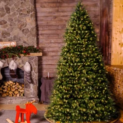 National Tree Company 10 ft. Pre-Lit Dunhill Fir Tree with Clear Lights
