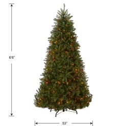 National Tree Company 6.5 ft. Pre-Lit Dunhill Fir Tree with Multicolor Lights