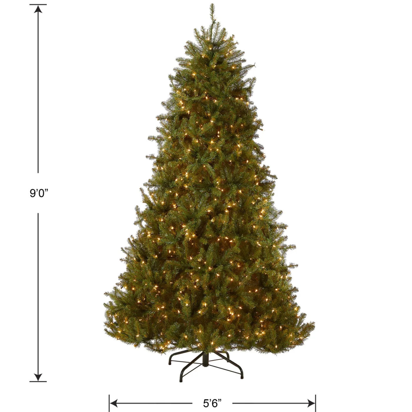 National Tree Company 9 ft. Pre-Lit Dunhill Fir Tree with 900 Clear Lights