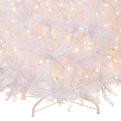 National Tree Company 9 ft. Pre-Lit Dunhill Fir White Tree with Clear Lights