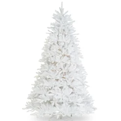 National Tree Company 9 ft. Pre-Lit Dunhill Fir White Tree with Clear Lights