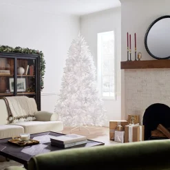National Tree Company 7.5 ft. Pre-Lit Dunhill Fir White Tree with Clear Lights
