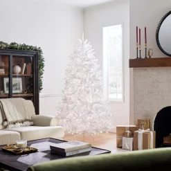 National Tree Company 7 ft. Pre-Lit Dunhill Fir White Tree with Clear Lights