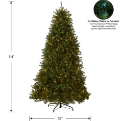 National Tree Company 6.5 ft. Pre-Lit Dunhill Fir with PowerConnect Dual Color LED Lights