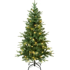 National Tree Company 4.5 ft. Pre-Lit Duxbury Light Green Tree with Warm White LED Lights