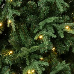 National Tree Company 7.5 ft. Pre-Lit Duxbury Mix Feel Real Tree with Warm White LED Lights