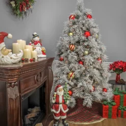 National Tree Company 6.5 ft. Pre-Lit Flocked Bavarian Pine Tree