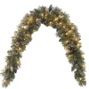 National Tree Company 6 ft. Pre-Lit Glittery Bristle Pine Mantel Swag with Clear Lights