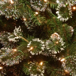 National Tree Company 9 ft. Pre-Lit Glittery Pine Garland with Clear Lights