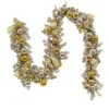 National Tree Company 9 ft. Pre-Lit Gold Ornament Metallic Garland with Warm White LED Lights