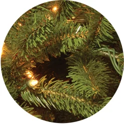 National Tree Company 7.5 ft. Pre-Lit Grande Fir Pencil Slim Tree with Clear Lights