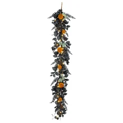 National Tree Company 6 ft. Pre-Lit Halloween Garland with Pumpkins and LED Lights