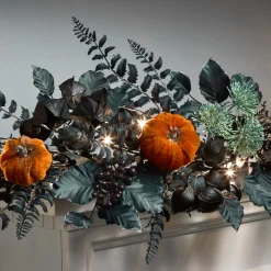 National Tree Company 6 ft. Pre-Lit Halloween Garland with Pumpkins and LED Lights