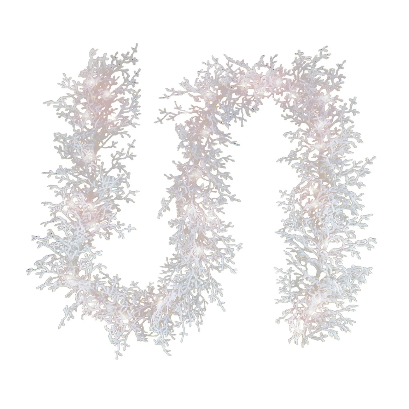 National Tree Company 6 ft. Pre-Lit HGTV Home Collection Christmas by the Sea Coral Garland
