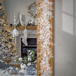 National Tree Company 9 ft. Pre-Lit HGTV Home Collection Christmas by the Sea Coral Garland