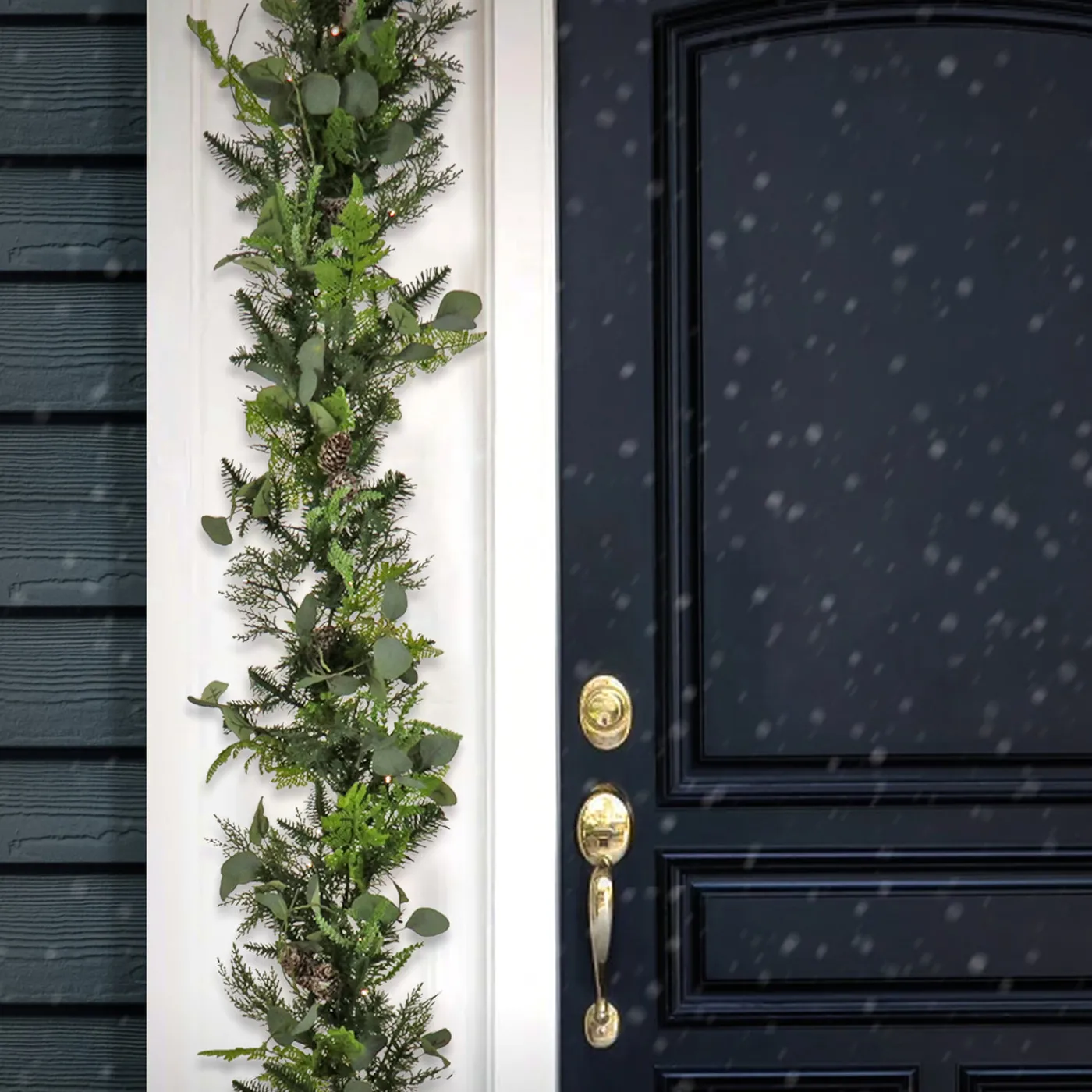 National Tree Company 9 ft. Pre-Lit HGTV Home Collection Winter Garden Garland